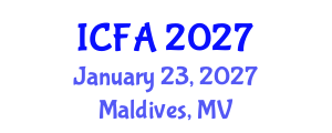 International Conference on Fisheries and Aquaculture (ICFA) January 23, 2027 - Maldives, Maldives International Conference on Fisheries and Aquaculture (ICFA) January 23, 2027 - Maldives, Maldives