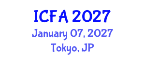 International Conference on Fisheries and Aquaculture (ICFA) January 07, 2027 - Tokyo, Japan International Conference on Fisheries and Aquaculture (ICFA) January 07, 2027 - Tokyo, Japan