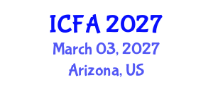 International Conference on Fisheries and Aquaculture (ICFA) March 03, 2027 - Arizona, United States International Conference on Fisheries and Aquaculture (ICFA) March 03, 2027 - Arizona, United States