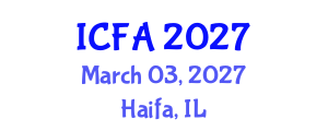 International Conference on Fisheries and Aquaculture (ICFA) March 03, 2027 - Haifa, Israel International Conference on Fisheries and Aquaculture (ICFA) March 03, 2027 - Haifa, Israel