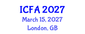 International Conference on Fisheries and Aquaculture (ICFA) March 15, 2027 - London, United Kingdom International Conference on Fisheries and Aquaculture (ICFA) March 15, 2027 - London, United Kingdom