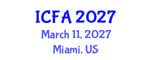 International Conference on Fisheries and Aquaculture (ICFA) March 11, 2027 - Miami, United States International Conference on Fisheries and Aquaculture (ICFA) March 11, 2027 - Miami, United States