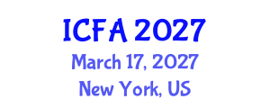 International Conference on Fisheries and Aquaculture (ICFA) March 17, 2027 - New York, United States International Conference on Fisheries and Aquaculture (ICFA) March 17, 2027 - New York, United States