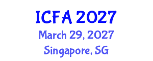 International Conference on Fisheries and Aquaculture (ICFA) March 29, 2027 - Singapore, Singapore