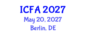 International Conference on Fisheries and Aquaculture (ICFA) May 20, 2027 - Berlin, Germany International Conference on Fisheries and Aquaculture (ICFA) May 20, 2027 - Berlin, Germany