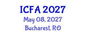 International Conference on Fisheries and Aquaculture (ICFA) May 08, 2027 - Bucharest, Romania International Conference on Fisheries and Aquaculture (ICFA) May 08, 2027 - Bucharest, Romania