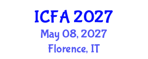 International Conference on Fisheries and Aquaculture (ICFA) May 08, 2027 - Florence, Italy International Conference on Fisheries and Aquaculture (ICFA) May 08, 2027 - Florence, Italy
