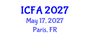 International Conference on Fisheries and Aquaculture (ICFA) May 17, 2027 - Paris, France International Conference on Fisheries and Aquaculture (ICFA) May 17, 2027 - Paris, France