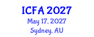 International Conference on Fisheries and Aquaculture (ICFA) May 17, 2027 - Sydney, Australia International Conference on Fisheries and Aquaculture (ICFA) May 17, 2027 - Sydney, Australia