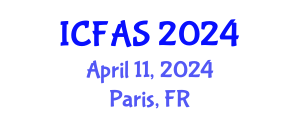 International Conference on Fisheries and Aquatic Sciences (ICFAS) April 11, 2024 - Paris, France