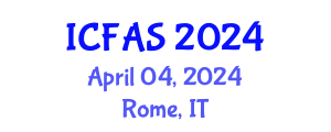 International Conference on Fisheries and Aquatic Sciences (ICFAS) April 04, 2024 - Rome, Italy