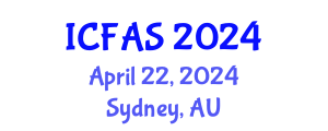 International Conference on Fisheries and Aquatic Sciences (ICFAS) April 22, 2024 - Sydney, Australia