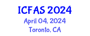 International Conference on Fisheries and Aquatic Sciences (ICFAS) April 04, 2024 - Toronto, Canada