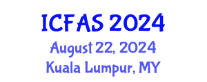 International Conference on Fisheries and Aquatic Sciences (ICFAS) August 22, 2024 - Kuala Lumpur, Malaysia