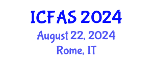 International Conference on Fisheries and Aquatic Sciences (ICFAS) August 22, 2024 - Rome, Italy