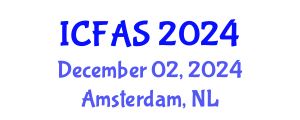 International Conference on Fisheries and Aquatic Sciences (ICFAS) December 02, 2024 - Amsterdam, Netherlands