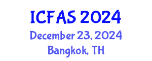 International Conference on Fisheries and Aquatic Sciences (ICFAS) December 23, 2024 - Bangkok, Thailand