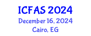 International Conference on Fisheries and Aquatic Sciences (ICFAS) December 16, 2024 - Cairo, Egypt