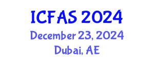 International Conference on Fisheries and Aquatic Sciences (ICFAS) December 23, 2024 - Dubai, United Arab Emirates