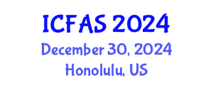 International Conference on Fisheries and Aquatic Sciences (ICFAS) December 30, 2024 - Honolulu, United States