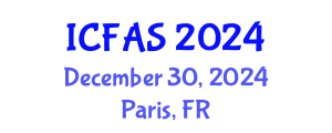 International Conference on Fisheries and Aquatic Sciences (ICFAS) December 30, 2024 - Paris, France