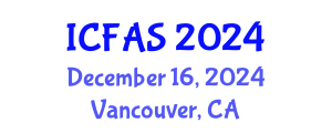 International Conference on Fisheries and Aquatic Sciences (ICFAS) December 16, 2024 - Vancouver, Canada