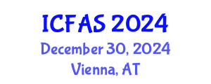 International Conference on Fisheries and Aquatic Sciences (ICFAS) December 30, 2024 - Vienna, Austria