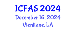 International Conference on Fisheries and Aquatic Sciences (ICFAS) December 16, 2024 - Vientiane, Laos