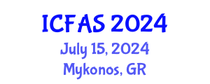 International Conference on Fisheries and Aquatic Sciences (ICFAS) July 15, 2024 - Mykonos, Greece