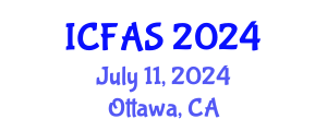 International Conference on Fisheries and Aquatic Sciences (ICFAS) July 11, 2024 - Ottawa, Canada
