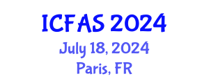 International Conference on Fisheries and Aquatic Sciences (ICFAS) July 18, 2024 - Paris, France