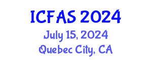 International Conference on Fisheries and Aquatic Sciences (ICFAS) July 15, 2024 - Quebec City, Canada