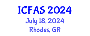 International Conference on Fisheries and Aquatic Sciences (ICFAS) July 18, 2024 - Rhodes, Greece