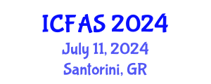 International Conference on Fisheries and Aquatic Sciences (ICFAS) July 11, 2024 - Santorini, Greece