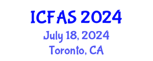 International Conference on Fisheries and Aquatic Sciences (ICFAS) July 18, 2024 - Toronto, Canada