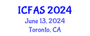 International Conference on Fisheries and Aquatic Sciences (ICFAS) June 13, 2024 - Toronto, Canada