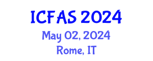 International Conference on Fisheries and Aquatic Sciences (ICFAS) May 02, 2024 - Rome, Italy