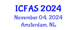 International Conference on Fisheries and Aquatic Sciences (ICFAS) November 04, 2024 - Amsterdam, Netherlands