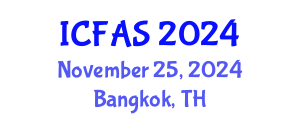 International Conference on Fisheries and Aquatic Sciences (ICFAS) November 25, 2024 - Bangkok, Thailand