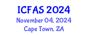 International Conference on Fisheries and Aquatic Sciences (ICFAS) November 04, 2024 - Cape Town, South Africa