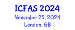 International Conference on Fisheries and Aquatic Sciences (ICFAS) November 25, 2024 - London, United Kingdom
