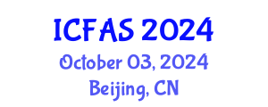 International Conference on Fisheries and Aquatic Sciences (ICFAS) October 03, 2024 - Beijing, China
