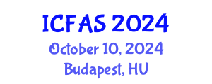 International Conference on Fisheries and Aquatic Sciences (ICFAS) October 10, 2024 - Budapest, Hungary