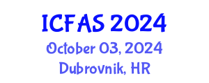 International Conference on Fisheries and Aquatic Sciences (ICFAS) October 03, 2024 - Dubrovnik, Croatia