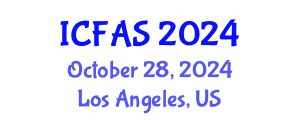 International Conference on Fisheries and Aquatic Sciences (ICFAS) October 28, 2024 - Los Angeles, United States