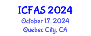International Conference on Fisheries and Aquatic Sciences (ICFAS) October 17, 2024 - Quebec City, Canada