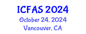 International Conference on Fisheries and Aquatic Sciences (ICFAS) October 24, 2024 - Vancouver, Canada