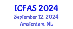 International Conference on Fisheries and Aquatic Sciences (ICFAS) September 12, 2024 - Amsterdam, Netherlands