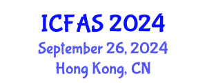 International Conference on Fisheries and Aquatic Sciences (ICFAS) September 26, 2024 - Hong Kong, China