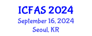 International Conference on Fisheries and Aquatic Sciences (ICFAS) September 16, 2024 - Seoul, Republic of Korea